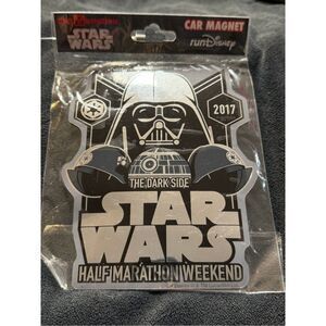 WDW 2017 Star Wars The Dark Side Half Marathon Weekend Car Magnet RunDisney NIP